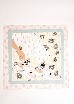 Women's white foulard with print Gaudì Fashion
