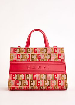 Borsa top handle rossa con logo Gaudì Fashion