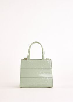 Borsa top handle verde con logo Gaudì Fashion