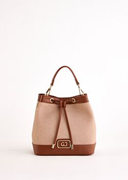 Borsa a secchiello beige Gaudì Fashion