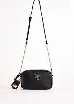 Black faux-leather crossbody bag Gaudì Fashion