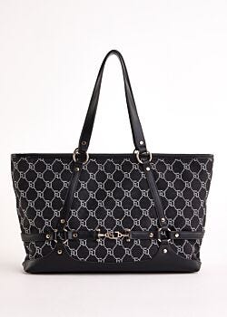 Black jacquard shopper bag Gaudì Fashion