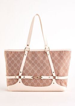 Beige jacquard tote bag Gaudì Fashion