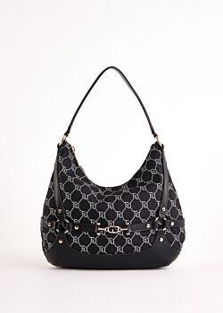 Black jacquard hobo bag Gaudì Fashion