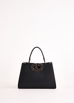 Borsa top handle nera in similpelle Gaudì Fashion