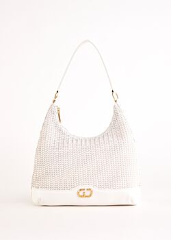 White woven hobo bag Gaudì Fashion