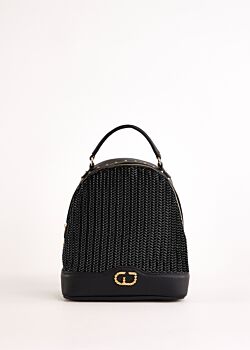 Black woven backpack Gaudì Fashion