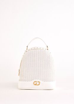 White woven backpack Gaudì Fashion