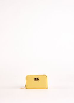 Yellow mini zip-around wallet Gaudì Fashion