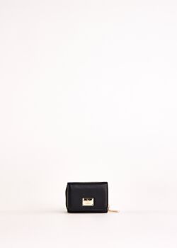 Black mini zip-around wallet Gaudì Fashion