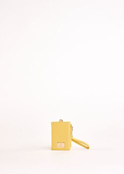Yellow faux-leather card holder Gaudì Fashion