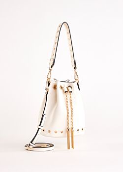 Borsa a secchiello bianca Gaudì Fashion