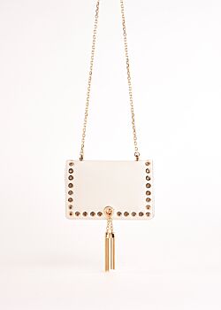 White faux-leather crossbody bag Gaudì Fashion