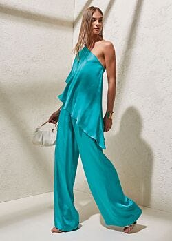 Pantaloni da donna verdi con tasche Gaudì Fashion