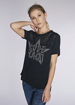 T-shirt en tissu technique &agrave; clous Gaudì Jeans