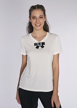 T-shirt con inserto in pizzo Gaudì Jeans