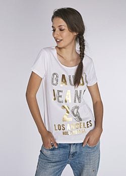T-shirt avec imprim&eacute; lam&eacute; Gaudì Jeans