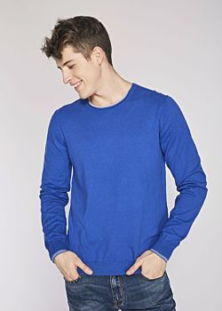 Sweatshirt com decote redondo em mistura de algod&atilde;o Gaudì Jeans