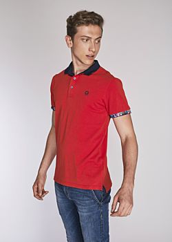 T-shirt polo en jersey avec d&eacute;tail fleuri Gaudì Jeans